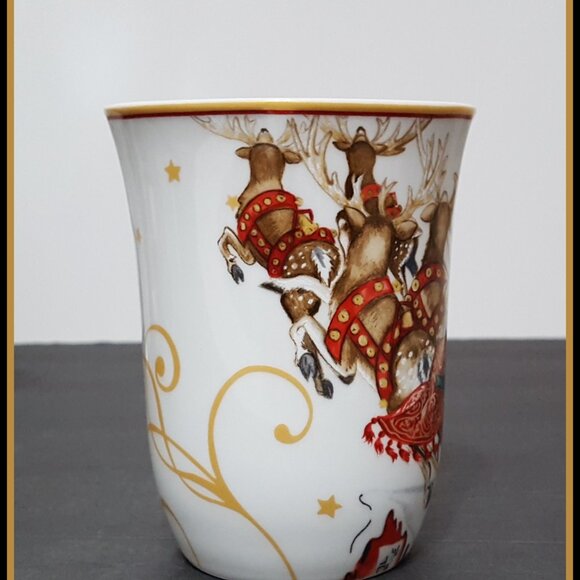 NEW RARE Williams Sonoma Twas the Night Before Santa Claus Sleigh Mug 14 OZ - Picture 4 of 6